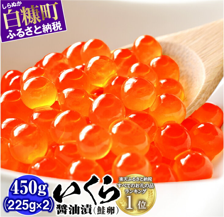 【ふるさと納税】2,000件以上が★5の いくら醤油漬け （鮭卵） 【450g（225g×2）】 いくら いくらの町 白糠町 イクラ 鮭 小分け 鮭いくら 人気 ふるさと 魚卵 いくら丼 魚 魚介 魚介類 北海道 送料無料 ランキング 入賞多数