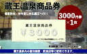 【ふるさと納税】FY19-529 蔵王温泉商品券(3000×1枚)