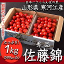 【ふるさと納税】さくらんぼの本場（山形県寒河江産） 佐藤錦1kg（秀品・Lサイズ以上）