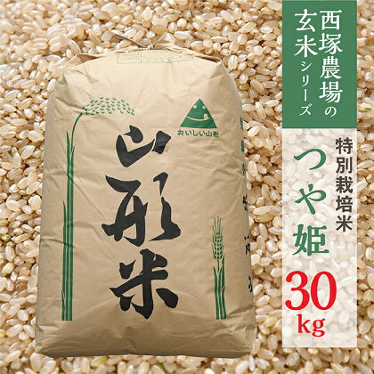 【令和4年産米予約】特別栽培米つや姫玄米30kg