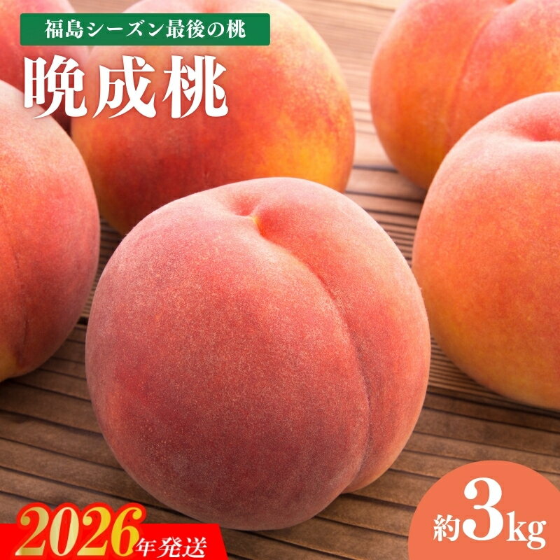【ふるさと納税】No.2689福島シーズン最後の桃『晩成桃』約3kg【2026年発送 先行予約】