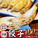 【ふるさと納税】66-27【国産素材100%】道の駅しもつま特製餃子100個(冷凍・25個×4パック)