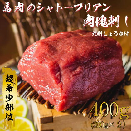 シャトーブリアンの肉塊刺し（冷凍）400g　九州しょうゆ付き｜DN-3
