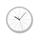 【ふるさと納税】ラインの時計/ グレー（YK21-11GY）Lemnos 掛け時計　【装飾品・民芸品・工芸品・伝統技術・インテリア】　お届け：※申込状況によりお届け迄1〜2ヶ月程度かかる場合があります。