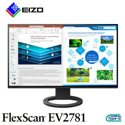 EIZO USB Type-C搭載27型液晶モニター FlexScan EV2781 ブラック【1308107】
