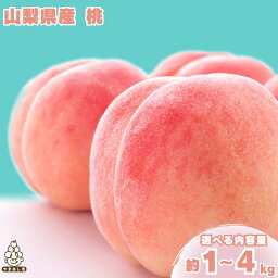 【ふるさと納税】【日本一のもも生産量】<strong>山梨</strong> 直送 ! 旬の 完熟桃 1kg ～ 4kgギフト箱 入り　選べる 内容量　1kg　1.5kg　2kg　3kg　4kg【配送不可地域：離島、沖縄県】