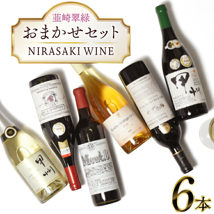 【ふるさと納税】 ワイン 山梨 韮崎市産ワイン おまかせ6本セット NS-0014 [韮崎翠緑 山梨県 韮崎市 20745300] 赤ワイン 白ワイン ワインセット wine お酒 酒 飲み比べ 飲み比べセット 詰め合わせ 山梨ワイン 甲州ワイン