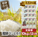 【ふるさと納税】【令和2年度産】12カ月定期便 飛騨こしひか...