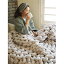 【ふるさと納税】Cloudy Hand Knit Blanket Mサイズ ライトベージュ MWCA-002【1064360】 100,000円