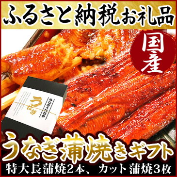 【ふるさと納税】楽天ランキング1位★静岡県 うなぎのたなか　うなぎ蒲焼　化粧箱入りギフトセット　長蒲焼き2本　カット蒲焼3枚