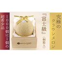 【ふるさと納税】クラウンメロン(富士級)1玉 桐箱入り 【果物・マスクメロン・青肉】