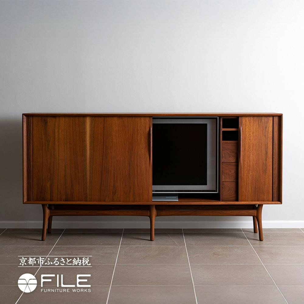 【ふるさと納税】【FILE FURNITURE WORKS】TVキャビネット＜SHUTTER TV CABINET＞［ 京都 家具 インテリア テレビ おしゃれ 人気 おすすめ 国産 職人 一点もの オーダー 東京 田園調布 ショールーム 通販 送料無料 ふるさと納税 ］