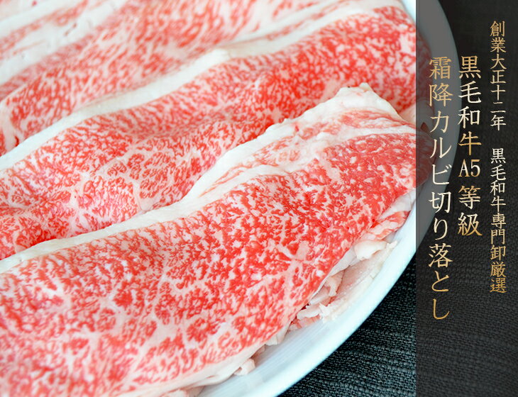 【ふるさと納税】黒毛和牛A5等級カルビ切り落とし400g(200g×2) ★楽天ランキング総合1位!(2015年7月27日)