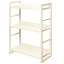 【ふるさと納税】ウッドラック3段(ホワイト) 【家具/棚・収...