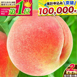 【ふるさと納税】高レビュー 和歌山県産 紀の里の<strong>桃</strong> 約2kg(6～8玉) 先行予約《2024年6月中旬-8月中旬頃出荷》<strong>桃</strong> もも モモ 果物 フルーツ お取り寄せ 和歌山 白鳳 日川白鳳 八旗白鳳 清水白<strong>桃</strong> 川中島白<strong>桃</strong> 送料無料 12000円 和歌山県産