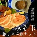 【ふるさと納税】 みそ玉豚しゃぶ鍋セット(豚肉300g)【1...