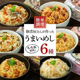 【ふるさと納税】【ギフト用】レンジで簡単調理！6種の炊き込みごはん　6個セット　H-6