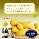【ふるさと納税】高原生姜のお徳用パウダーとプレミアム生姜シロ...