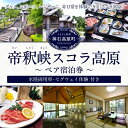 【ふるさと納税】帝釈峡スコラ高原 ペア宿泊券 水陸両用車・セ...