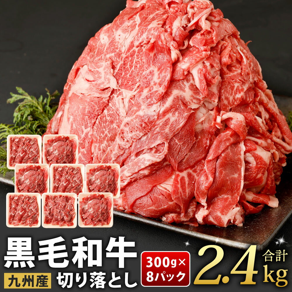 【ふるさと納税】九州産 黒毛和牛 切り落とし 合計2.4kg 300g×8パック 小分け 国産牛 お肉 牛肉 切落し 冷凍 送料無料