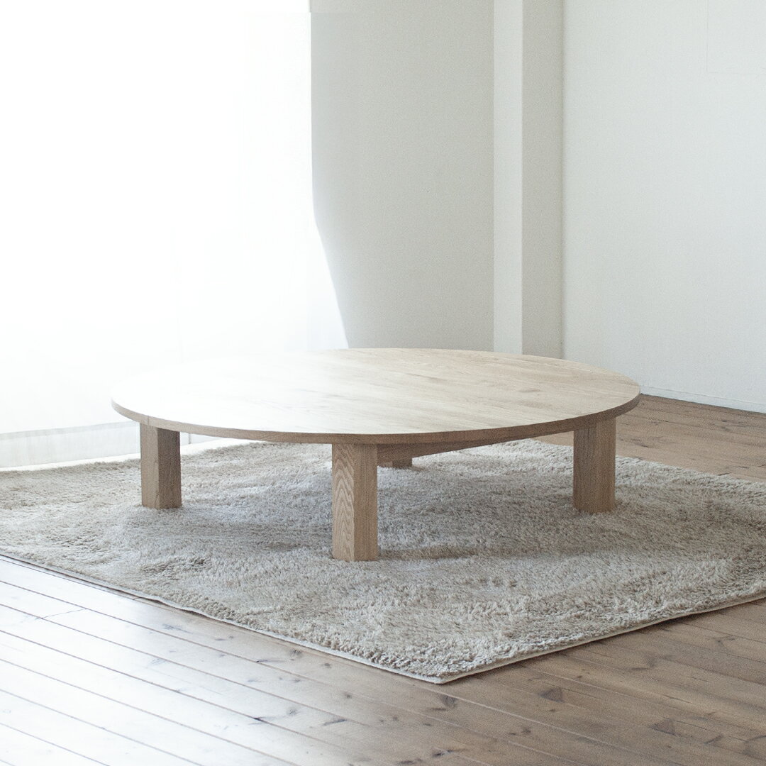 【ふるさと納税】＜選べるサイズ＞くりのちゃぶ台（国産栗材・オイル塗装） 直径：120cm / 130cm / 140cm 栗無垢 木製 栗色 ナチュラルカラー ちゃぶ台 座卓 ローテーブル 丸テーブル 円卓 机 リビング 家具 インテリア 福岡県 柳川市 送料無料