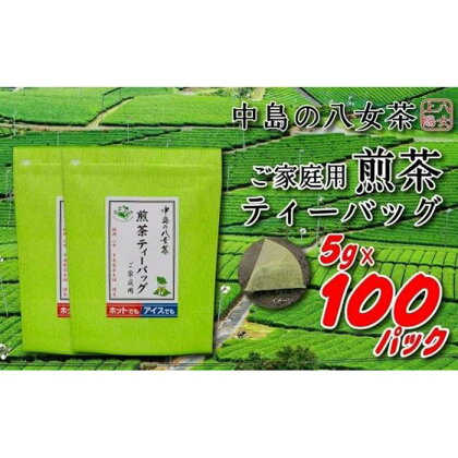 八女上陽の産地直送！ 中島製茶本舗 ご家庭用煎茶ティーバッグ 100パック