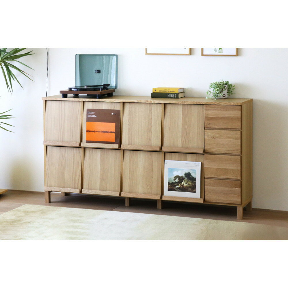 【ふるさと納税】【開梱設置】高野木工 LECCE レッチェ 180マガジンレコードラック オーク【10年保証】