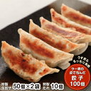 【ふるさと納税】ラー麦の皮で包んだ餃子100個 (50個入×2袋)【1055052】