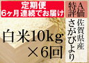 【ふるさと納税】J-3 【特A】《6ヶ月定期便》佐賀県産さが...