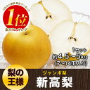 【ふるさと納税】ジャンボ梨♪新高梨 たっぷり約4.5-5kg 7-14玉前後 ★ふるさと納税ランキング1位獲得★なし 秀品 贈答 新高《9月中旬-10月中旬頃より順次出荷》