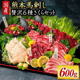 【ふるさと納税】<strong>馬刺し</strong> <strong>国産</strong> 赤身 熊本 専用醤油 たれ付き 肉 絶品 ヘルシー 馬肉 馬刺 上赤身 中トロ たてがみ ユッケ 赤身 南小国 熊本肥育 冷凍 生食用 たっぷり 600g 贅沢6種さくらセット 送料無料