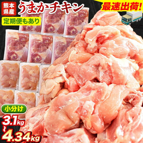 【ふるさと納税】もも/むね 選べる カット済 小分け <strong>鶏肉</strong> うまか チキン 3.1kg〜4.34kg《 選べる 出荷時期》《 定期便 あり》 ふるさと納税 肉 とり とり肉 とりむね 鳥<strong>もも肉</strong> 小分けバック 鳥 とりもも 冷凍 定期 大容量 <strong>もも肉</strong> SDGs 期間限定 数量限定 簡易包装