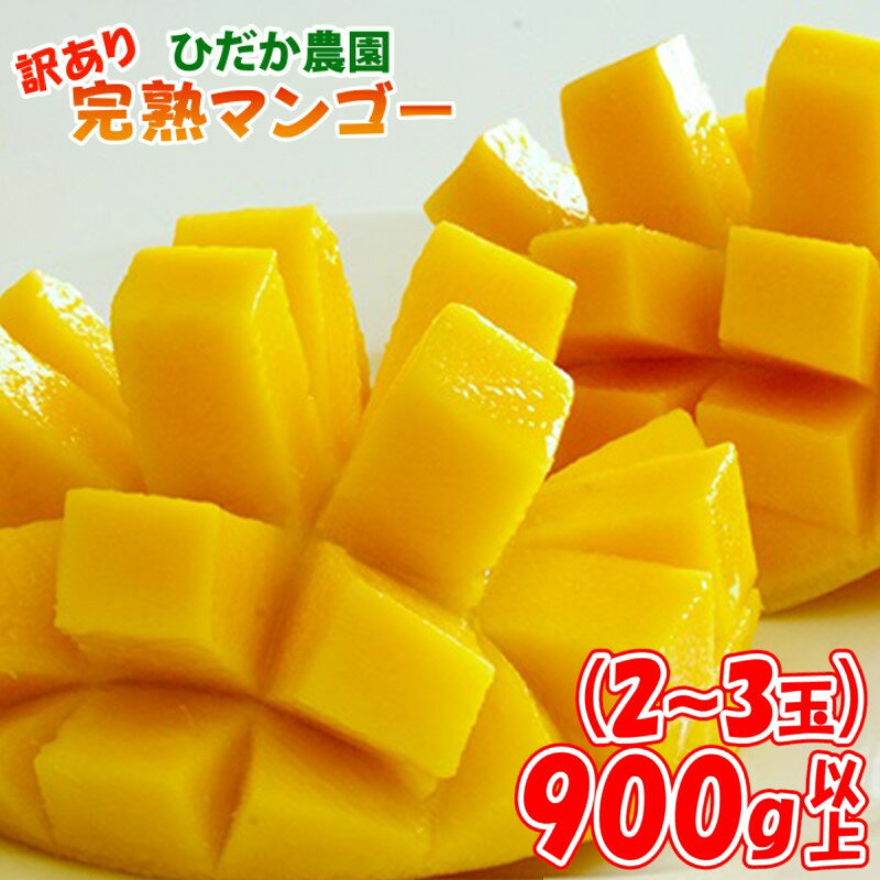 【ふるさと納税】ひだか農園「訳あり」完熟マンゴー約900g 宮崎県 西都市産