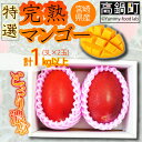 【ふるさと納税】<特選 宮崎県産完熟マンゴー 2玉 合計1k...