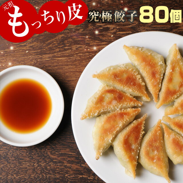 【ふるさと納税】餃子の馬渡＜馬渡のもっちり餃子80個＞※2019年7月末迄に順次出荷します。ぎょうざ ギョウザ 牛肉 豚肉 特産品 宮崎県 高鍋町【冷凍】