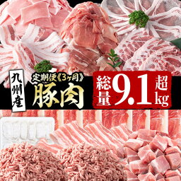 【<strong>ふるさと納税</strong>】【定期便・全3回】九州産 豚肉定期便(3ヵ月連続・毎回2kg以上・合計9.1kg以上) 定期便 お楽しみ 頒布会 国産 肉 豚肉 豚バラ 冷凍 小分け すき焼き しゃぶしゃぶ 豚しゃぶ <strong>餃子</strong> ランキング 人気【サンキョーミート】【カミチク】t0041-001