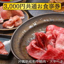 【ふるさと納税】【沖縄県産和牛焼肉・ステーキ】3,000円共通お食事券