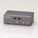エレコム パソコン切替器 KVM-NVU2【代引・後払い決済不可商品】