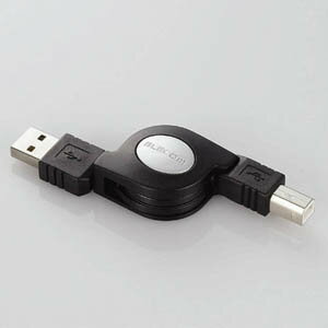 エレコム 巻き取り式USBケーブル USB-RL08B