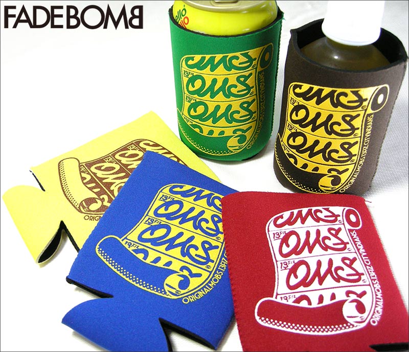 保温効果のある缶ホルダー！KAN KOOZIE！FADEBOMBドリンク缶ホルダーROLLロゴ(CAN KOOZIE ビールホルダー350ml缶やペットボトルに対応!屋外野外やキャンプBBQに最適!!ネオプレン缶クージー/缶クーラー【RCP】