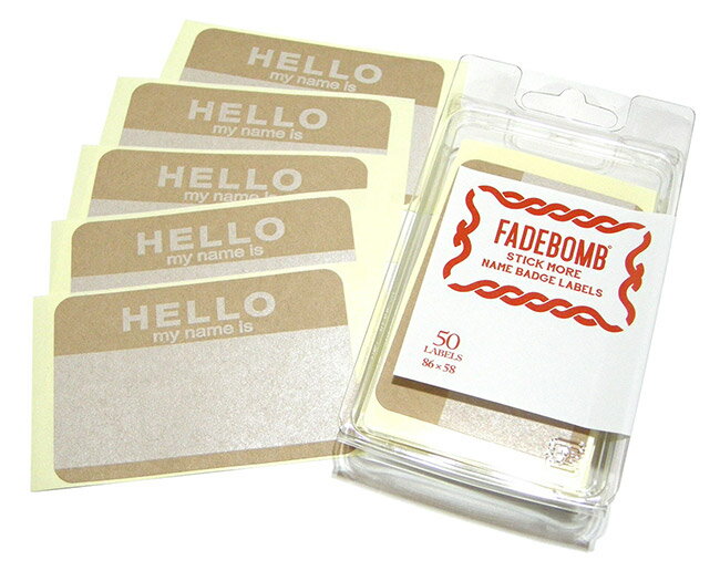 FADEBOMB-KRAFT-HELLO Name Badge Label 【HELLO …...:fadebomb:10001635