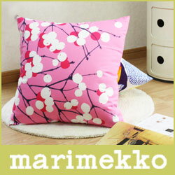 マリメッコ ( marimekko ) LUMIMARJA ( ルミマルヤ ) クッションカバー 50cm×50cm （クッション中綿なし）/ ピンク .