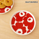 マリメッコ ウニッコ ミニ プレート 13.5cm / ホワイト×レッド (76) marimekko UNIKKO plate 135mm 【 正規販売店 】