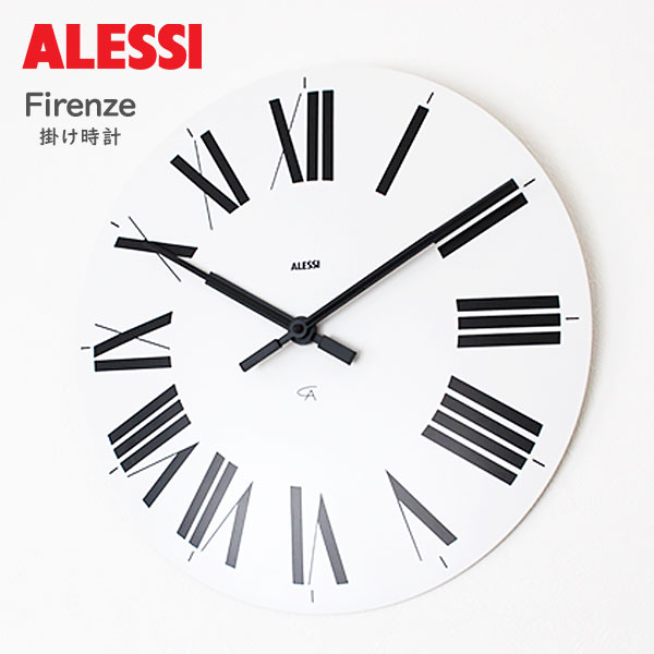 ALESSI ( アレッシィ ) Firenze ( フィレンツェ ) 掛け時計 / ホワイト .