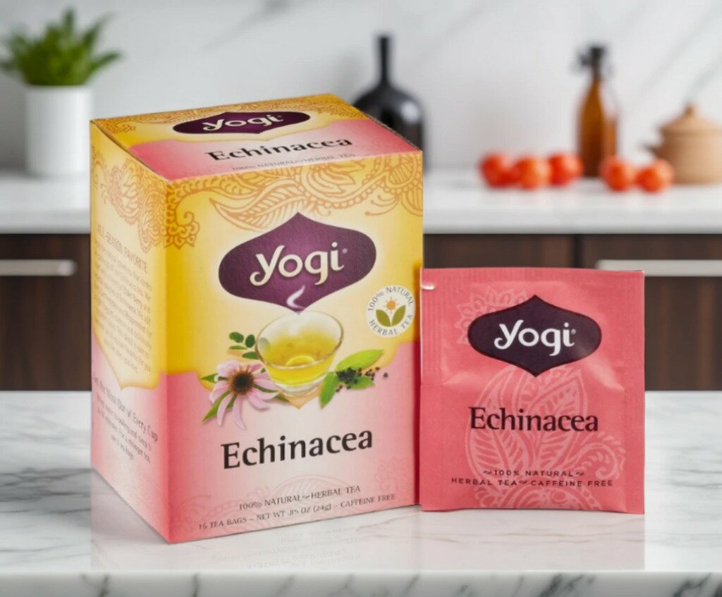 ヨギティー ハーブティー エキナセアブレンド 16袋入 Yogi Tea カフェインフリー