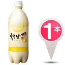 【新マッコリ】麹醇堂 米マッコリ バナナ味 クッスンダン 1BOX(750ml x 1本) 【韓国お酒】【韓国食品】楽天最安値挑戦/ほんのりバナナの甘さ! シュワッと爽やかな飲みやすさ