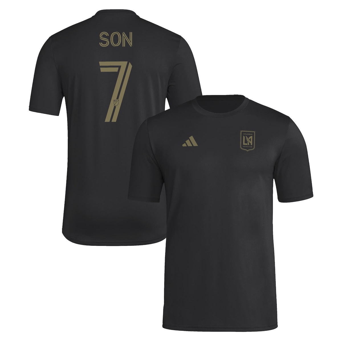 【公式グッズ】MLS LAFC <strong>ソン・フンミン</strong> Tシャツ Adidas/アディダス メンズ ブラック (ADI F25 Men's Son NN Pre-Game Tee)