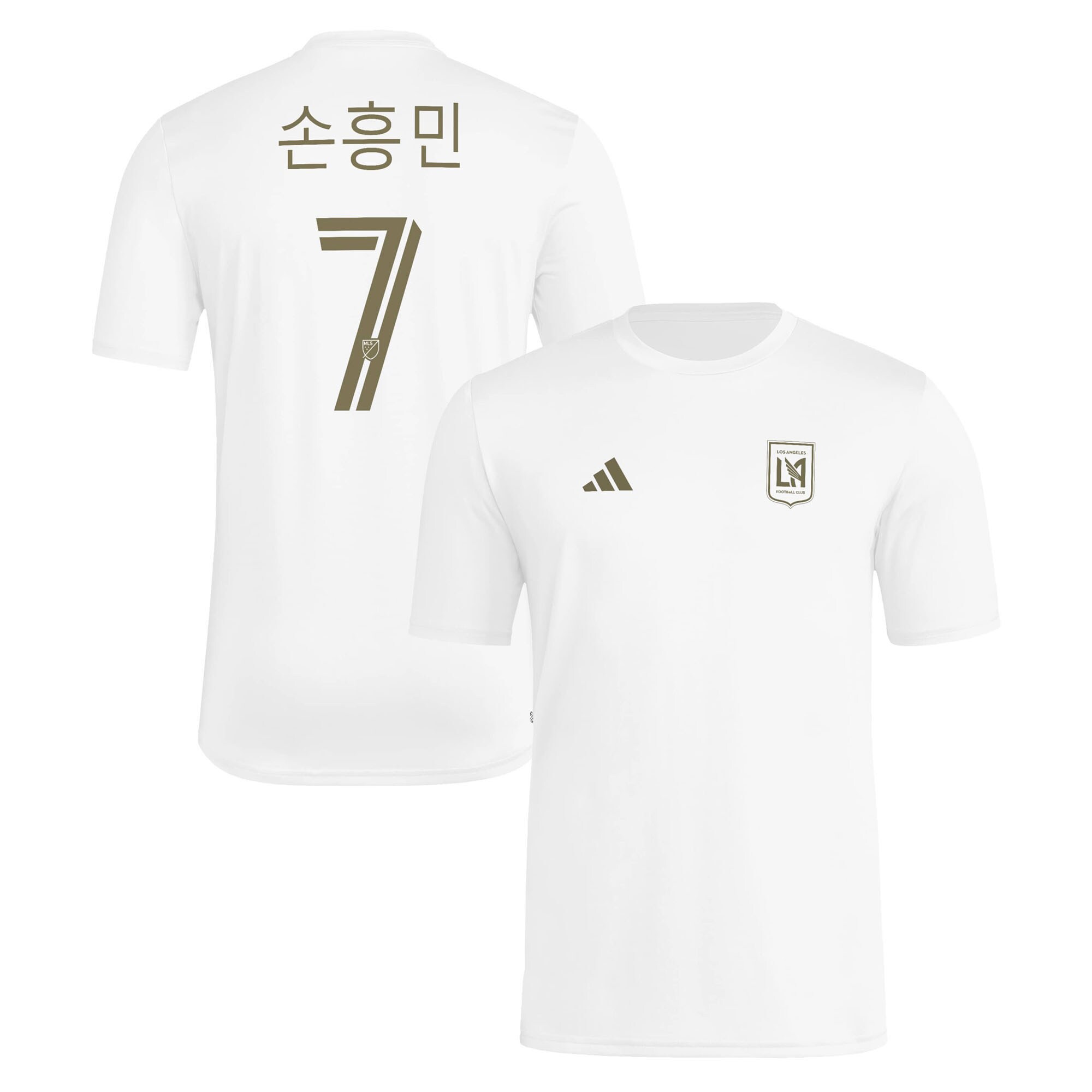 【公式グッズ】MLS LAFC <strong>ソン・フンミン</strong> Tシャツ Adidas/アディダス メンズ ホワイト (ADI F25 Men's Son ALT NN Pre-Game Tee)