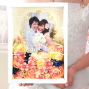 \想いを込めて贈る感謝状/お写真入りフラワー感謝ボード「ソフィー」/結婚式両親へのプレゼント