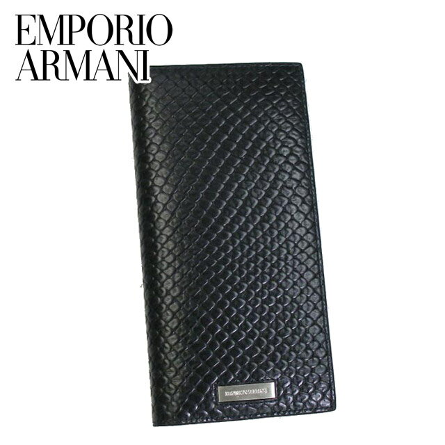 【5%OFF!!】【送料無料】[EMPORIO ARMANI]エンポリオアルマーニ 2011年春夏新作 イーグルロゴ レザー長財布 "YEM474 YCF05" ブラック【smtb-k】【ky】